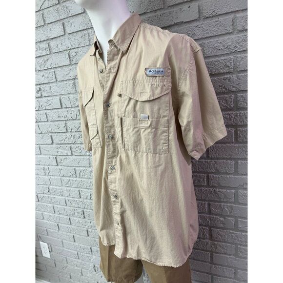 Columbia PFG Men Bonehead Short Sleeve Fishing Shirt Size L - Picture 7 of 10